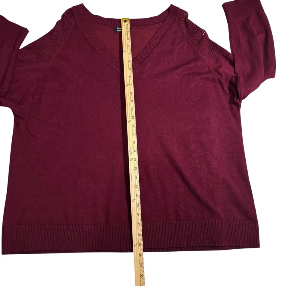 BloomChic Fishnet Knit Sweater 22-24 Long Sleeve V-Neck Pullover Casual